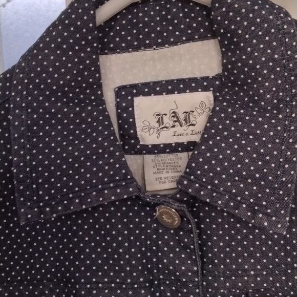 Live a Little Size Small Navy Blue with white dots - Picture 4 of 4